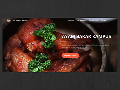 Ayam Goreng Kampus Web design chicken culinary design food indonesia purwokerto uidesign uiux web