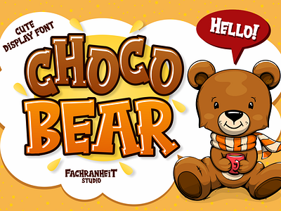 Choco Bear branding cute design font font awesome font design fonts funny typography