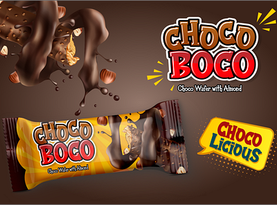 Choco Boco (Snack Bar) branding design font font design logo logotype logotypedesign mockup snackbar typography