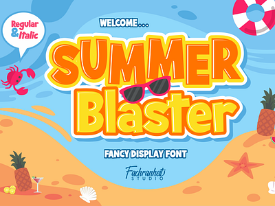 Summer Blaster branding design font font awesome font design holiday logo summer summer flyer travel travelling trip typography vacancy vector website