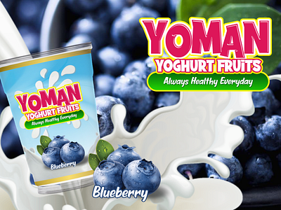 Yoman (Yoghurt Packaging) branding cup cup mockup design font font awesome font design logo package package design packaging typography yoghurt