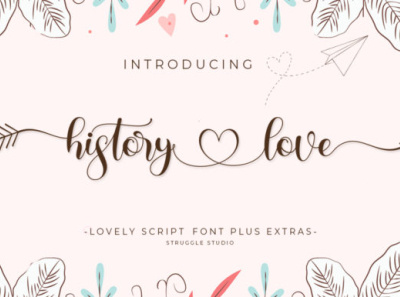 History Love branding design font awesome font design logo logotype lovely script typography