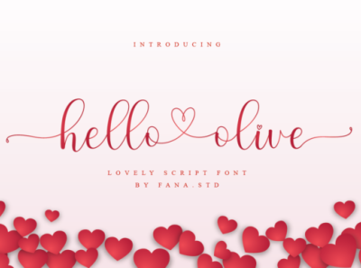 Hello Olive branding design font font awesome font design logo logotype lovely romantic font typography wedding card wedding invitation