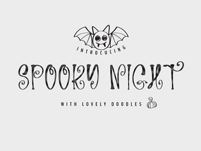 Spooky Night Fonts branding charracter design font font awesome font design logo logotype typography vector