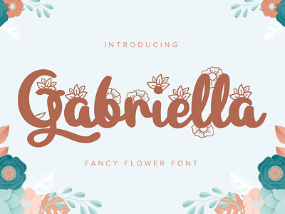 Gabriella Font branding charracter design font font awesome font design logo logotype typography vector