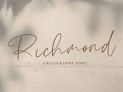 Richmond Calligraphy Font branding design font font awesome font design illustration logo logotype minimal typography