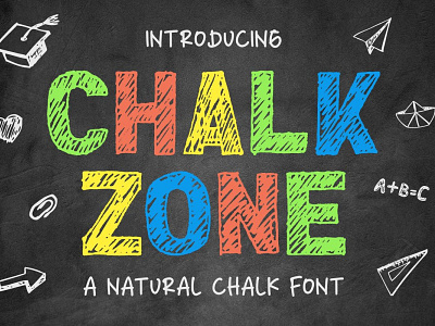 Chalk Zone Font branding chalk charracter design display font font awesome font design logo logotype typography unique vector