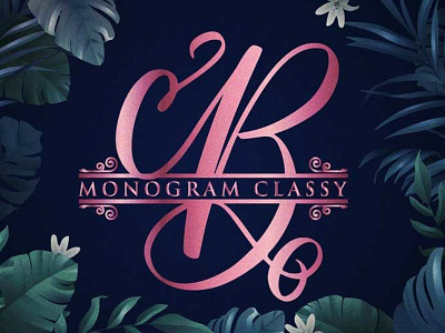 Monogram Classy branding charracter design font font awesome font design logo logotype typography vector