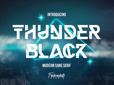 Thunder Black Font (Crazy Discount 90%) branding charracter design font font awesome font design logo logotype typography vector