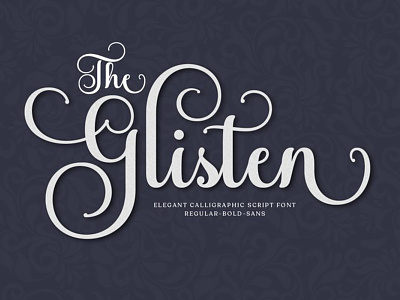 The Glisten | Script Font branding charracter design font font awesome font design illustration logo logotype typography