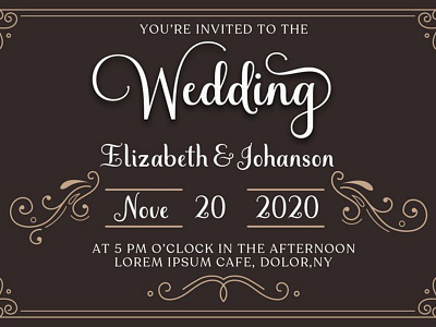 Wedding Invitation | The Glisten branding charracter design font font awesome font design logo logotype typography vector