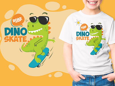 Kids T-Shirt Design (Dino Star Font) branding cool cute design dinosaur fancy font font awesome font design funny illustration kids logo t shirt t shirt design typography vector