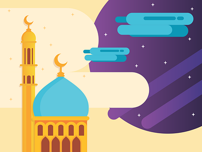 Great Mosque animation branding charracter design flat illustration illustrator logo minimal vector