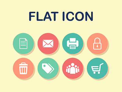 Flat Icon branding design flat icon illustration illustrator logo minimal vector web website