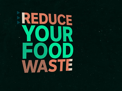 Food waste titles animation design graphic design illustration type vector