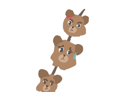 Bear Satay children cute cute art illustration