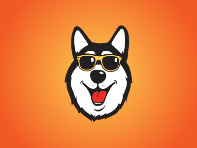 Eskimo dog dog logo rayban smile