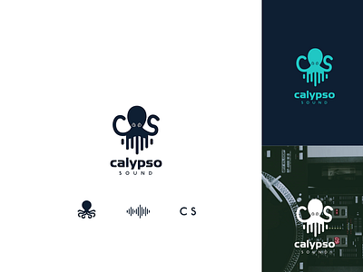 Octopus character Logo design for sound system company