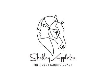 Line drawing logo for Horse Training coach Shelly Appleton branding design line drawing line drawing dogo line drawing dogo logo logo design minimal vector 로고디자인 브랜딩