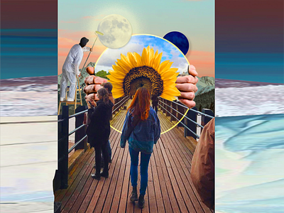 Rachelistic Photo Montage artwork illustration photo montage postcard poster