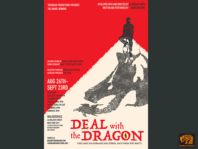Deal with the Dragon Poster Design for Broadway Theatre broadway dealwiththedragon illustrator poster posterdesign threater vintage poster