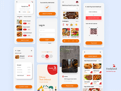 Foodyland 2020 trendy design food app food delivery food delivery app food ui illustration ios minimal mobile app design mobile ui order restaurant app ui ux uidesign