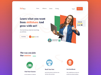 Online course landing page