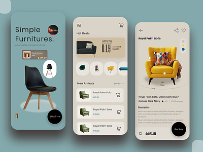 F_ Ecommerce application app design ecommerce app ecommerce application furniture app product app uiux