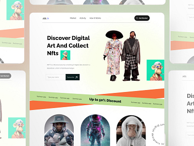 NFT ART Website nft nft application nft art nft dashboard ui nft design nft landing ui nft marketplace nft ui nft ux nft website ui uiux ux website design