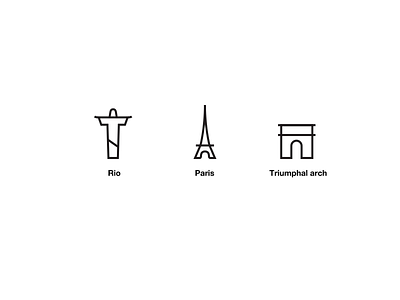 Landmark Icon arch city france icon landmark paris rio triumphal