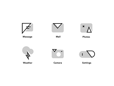 theme icon camera mail message photo settings weather