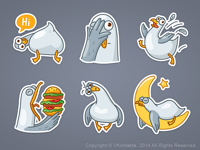 VK Seagull stickers