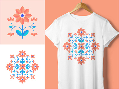 Flower Print design flower illustration minimal print simplified tshirt vector