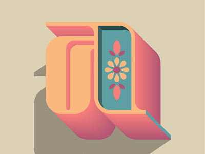 a 3d design illustraion isometric minimal type type art type design typeface typography vector