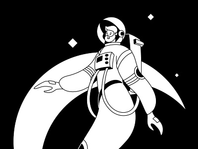 Astronaut astronaut graphic design illustration line art monochrome vector