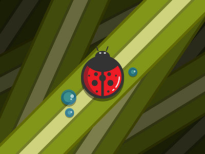 Ladybug bug design illustration insect ladybug minimal simplified