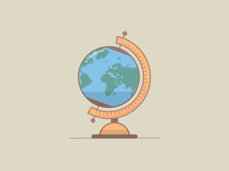 Globe 2d animation design earth gif globe illustration minimal simplified