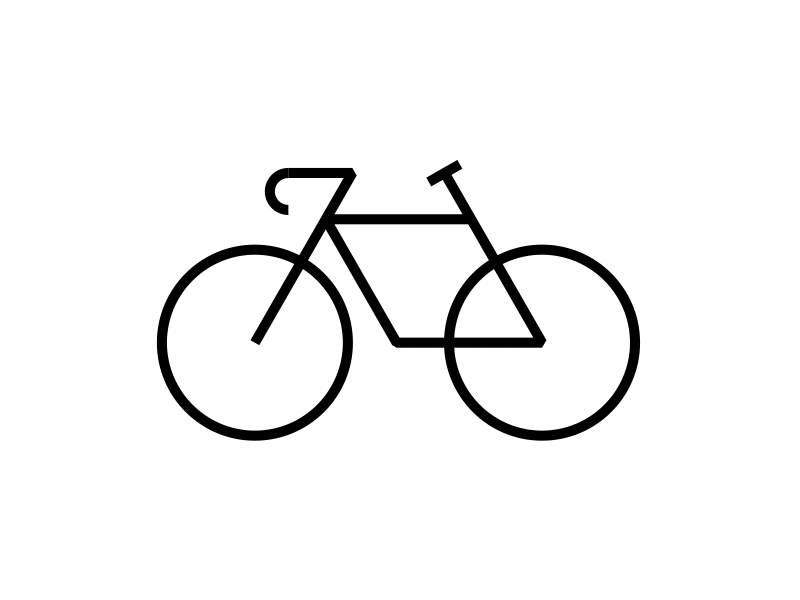 Line Art Bike 2d animation biking cycling free graphics illustration minimal motion simplified spirit vector