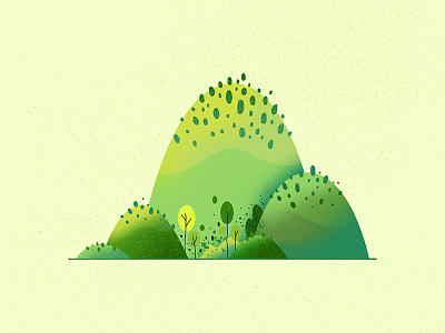 Green Mountain design illustration minimal simplified