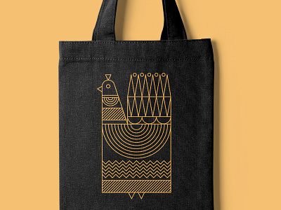 Black N Gold Tote Bag design indian style tote bag
