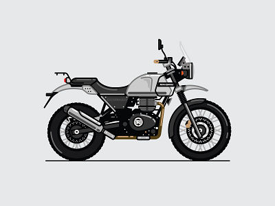 Royal Enfield Himalayan himalayan illustration minimal motorcycle ride royal enfield vector vector art