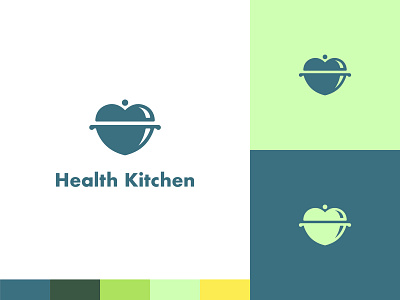 Health Kitchen Logo concept design food health logo logo design minimal vector