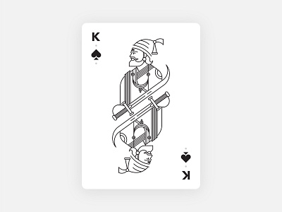 The King design illustration king minimal simplified vector