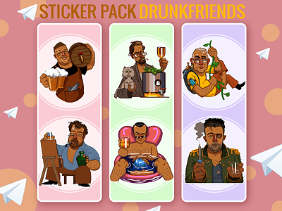 Sricker pack for telegram cartoon design sticker telegram