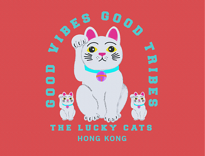 The Lucky Cat - Good Vibes Good Tribes badge badge design badge logo badgedesign badgelogo badges catillustration cats creative design creativepeople designbadge goodvibes goodvibesonly graphicdesigns illustration illustrationart illustrationartists illustrations illustrator logobadge