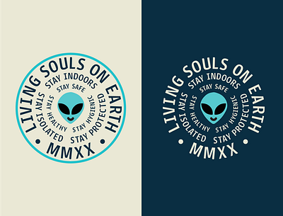 Living Souls On Earth X MMXX Badge aliens badge badge design badge logo badgeart badgedesign badges badgework quarantine life quarantineart quarantinework typeface typefacebadge typefaces