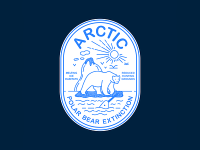 ARCTIC Polar Bear Extinction Badge arctic badge badge design badge logo badgedesign badges halftone halftones polar bear polarbears retrobadge thearctic typefacebadge vector illustration vectorart