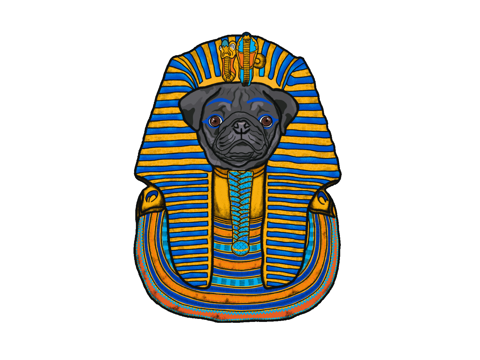Pharaoh Pug Animated GIF