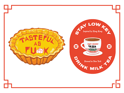 FAT CHOY BRAND - Brand GIFS and Printed Stickers 2 animated gifs animated illustration animated illustrations egg tart fat choy tea gif gif animated gif animation gifs gifs animation giphy giphy art giphy artist hong kong low key milk tea new york tasteful