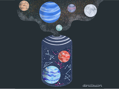 Galaxy Jar Illustration digital art digital design digital illustration digitalart digitalillustration digitalwork illustration illustration art illustration design illustration digital illustrationdesign illustrations illustrator illustrator design illustrators procreate procreate app procreate art procreate illustration universe